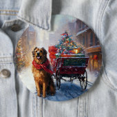 Badge Rond 15,2 Cm Saison festive de Noël de Setter en Irlande (En situation)