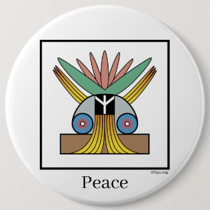 Badge Rond 15,2 Cm Salome Peace