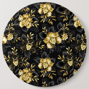 Badge Rond 15,2 Cm Sans couture avec orchidées de bijoux