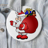 BADGE ROND 15,2 CM SANTA CLAUS (En situation)