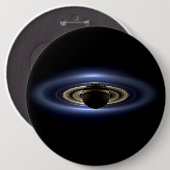 Badge Rond 15,2 Cm Saturne Éclipse le Soleil de Cassini Orbiter (Devant & derrière)