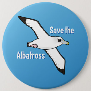 Badge Rond 15,2 Cm Sauvez l'albatros (le vol)