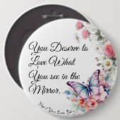 Badge Rond 15,2 Cm Self Joy (Devant & derrière)