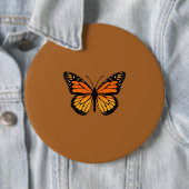 Badge Rond 15,2 Cm Sensation des papillons monarques (En situation)