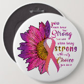 Badge Rond 15,2 Cm Sensibilisation au cancer et soutien (Devant & derrière)