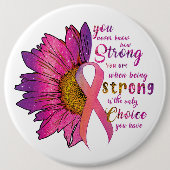 Badge Rond 15,2 Cm Sensibilisation au cancer et soutien (Devant)