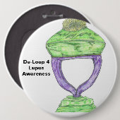 Badge Rond 15,2 Cm Sensibilisation au lupus (Devant & derrière)