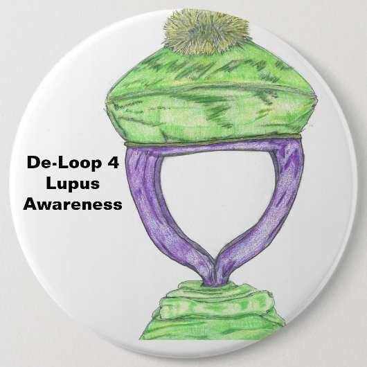 Badge Rond 15,2 Cm Sensibilisation au lupus (Devant)