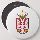Badge Rond 15,2 Cm Serbian Eagle (Devant & derrière)