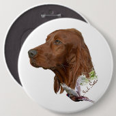 Badge Rond 15,2 Cm Setter irlandais (Devant & derrière)