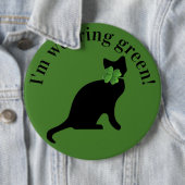 Badge Rond 15,2 Cm Shamrock Kitty (En situation)