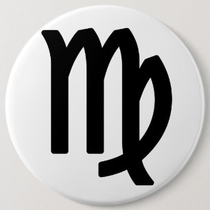 Badge Rond 15,2 Cm Signe du zodiaque Vierge