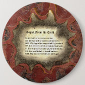 Badge Rond 15,2 Cm Signes De La Terre (Devant)