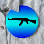 Badge Rond 15,2 Cm Silhouette d'AK-47 (En situation)