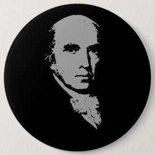 Badge Rond 15,2 Cm silhouette de James Madison