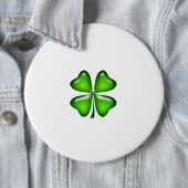 Badge Rond 15,2 Cm Simple Four Leaf Clover Irish St. Patrick's Day (En situation)