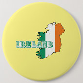 Badge Rond 15,2 Cm Simple Moderne irlande irlandaise Carte Art Drapea (Devant)