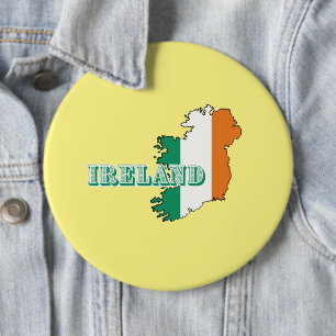 Badge Rond 15,2 Cm Simple Moderne irlande irlandaise Carte Art Drapea