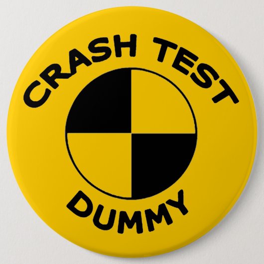 Badge Rond 15,2 Cm Simulacre d'essai d'accident (Devant)