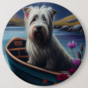 Badge Rond 15,2 Cm Skye Terrier sur une pagaie : une aventure Pittore
