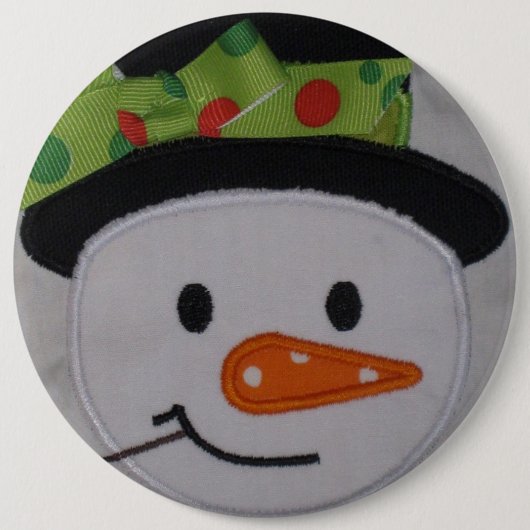 Badge Rond 15,2 Cm Snowman Holiday (Devant)