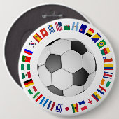 BADGE ROND 15,2 CM SOCCER (Devant & derrière)