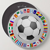 BADGE ROND 15,2 CM SOCCER (Devant & derrière)