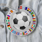 BADGE ROND 15,2 CM SOCCER (En situation)