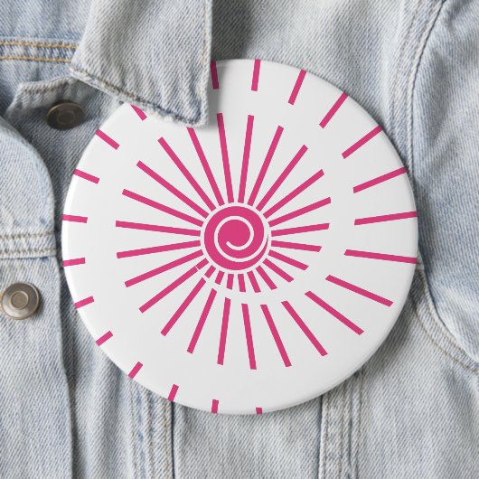 Badge Rond 15,2 Cm Soleil 15 (En situation)