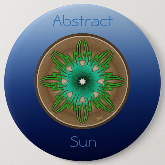 Badge Rond 15,2 Cm Soleil vert (Devant)