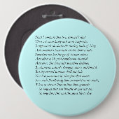 Badge Rond 15,2 Cm Sonnet # 18 par William Shakespeare (Devant & derrière)