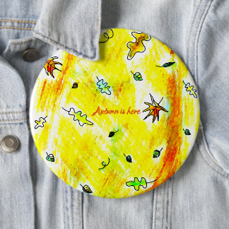 Badge Rond 15,2 Cm Souffle d'Automne (Collection Cabane d'Automne)