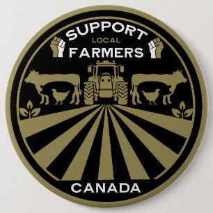 Badge Rond 15,2 Cm Soutien des produits agricoles canadiens locaux