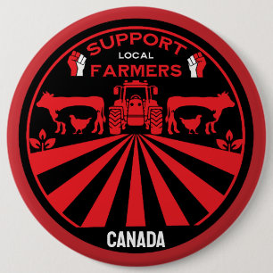 Badge Rond 15,2 Cm Soutien des produits agricoles canadiens locaux
