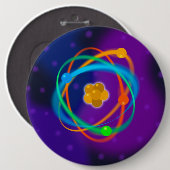 Badge Rond 15,2 Cm Spots de structure atomique (Devant & derrière)