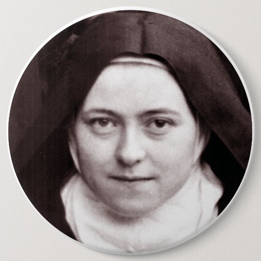 BADGE ROND 15,2 CM ST THERESE DE LISIEUX, LA PETITE FLEUR, (Devant)