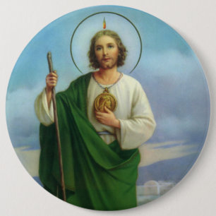 Badge Rond 15,2 Cm St Vert catholique d'apôtre de Judas de saint