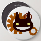 Badge Rond 15,2 Cm Steampunk mauvais (Devant & derrière)