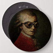Badge Rond 15,2 Cm Steampunk Mozart (Devant & derrière)