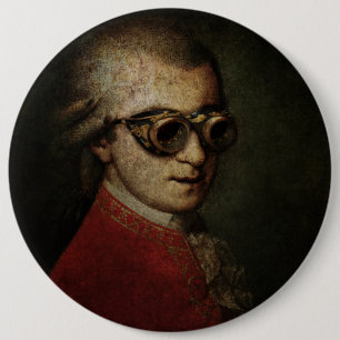 Badge Rond 15,2 Cm Steampunk Mozart