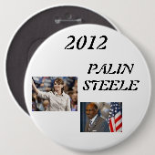 Badge Rond 15,2 Cm steele 1, palin 2012, 2012, PALINSTEELE (Devant & derrière)
