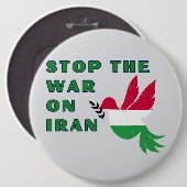Badge Rond 15,2 Cm Stop the war Button (Devant & derrière)