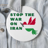 Badge Rond 15,2 Cm Stop the war Button (En situation)