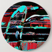 Badge Rond 15,2 Cm Structural Interference – Abstract Art Button (Devant)