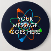 Badge Rond 15,2 Cm Structure atomique personnalisée (Devant)