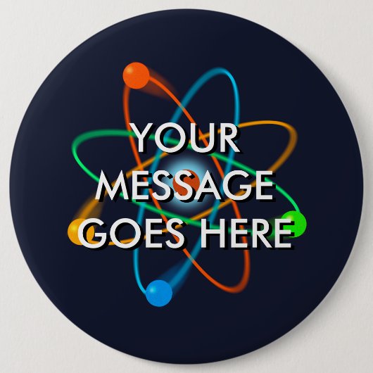 Badge Rond 15,2 Cm Structure atomique personnalisée (Devant)