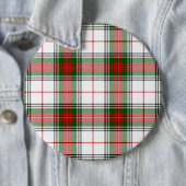 Badge Rond 15,2 Cm Stuart / Stewart tartan blanc rouge vert plaid (En situation)