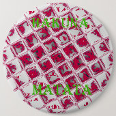 Badge Rond 15,2 Cm Style Red Hakuna Matata (Devant)