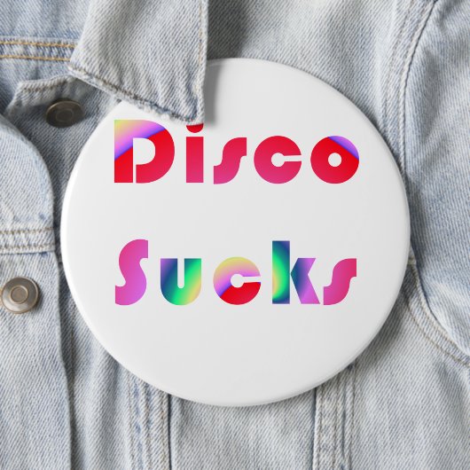 Badge Rond 15,2 Cm Sucs Disco (En situation)