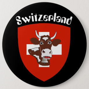 Badge Rond 15,2 Cm Suisse Svizzera
